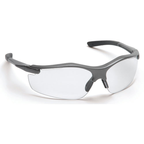 Safety Glasses - Clear Lens, Gray Frame Fortress Style - All Tool & Supply