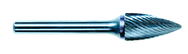 1/2 EdgeHog Tree Shape Pointed End Carbide Bur SG-5L6 Standard 6" Shk Lgth - All Tool & Supply