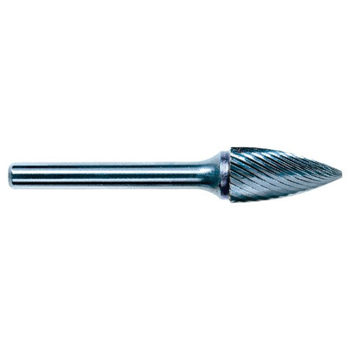 3mm EdgeHog Tree Shape Pointed End Miniature Carbide Bur SG-42L76M 76mm OAL Standard - All Tool & Supply