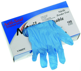 4 Mil Blue Powder Free Nitrile Gloves - Size Large (box of 100 gloves) - All Tool & Supply