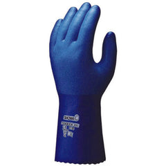 Liquid-proof fully-coated Polyurethane nylon liner 10.8″ blue rough grip/extra large - All Tool & Supply