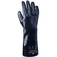 Chemical resistant neoprene fully coated 14″ gauntlet/wrinkle finish navy/small - All Tool & Supply