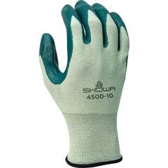 General purpose nitrile-coated palm-dipped light green w/green dip nylon seamless shell/extra large - All Tool & Supply