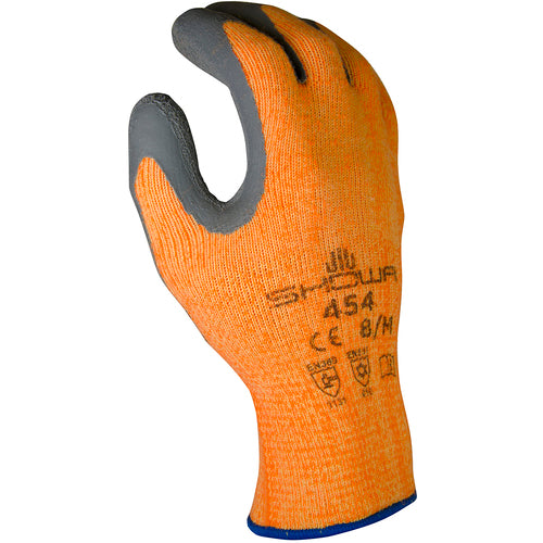 Insulated 10 gauge polyester/cotton/acrylic liner orange w/gray natural rubber palm/small - All Tool & Supply