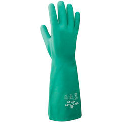 Chemical resistant unsupported nitrile 15″ 22-mil light green bisque finish unlined/small - All Tool & Supply