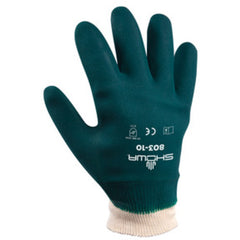 Chemical resistant PVC fully coated knit wrist forest green smooth/large - All Tool & Supply