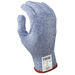 Cut resistant 10-gauge seamless wire free knit HPPE blue/white ambidextrous ANSI CUT LEVEL 5/medium - All Tool & Supply