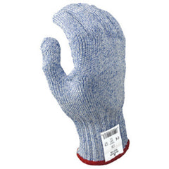 Cut resistant 7-gauge seamless wire free knit HPPE blue/white ambidextrous ANSI CUT LEVEL 5/large - All Tool & Supply