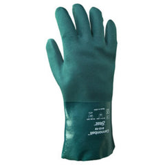 Chemical resistant PVC fully coated 12″ gauntlet forest green smooth/medium - All Tool & Supply