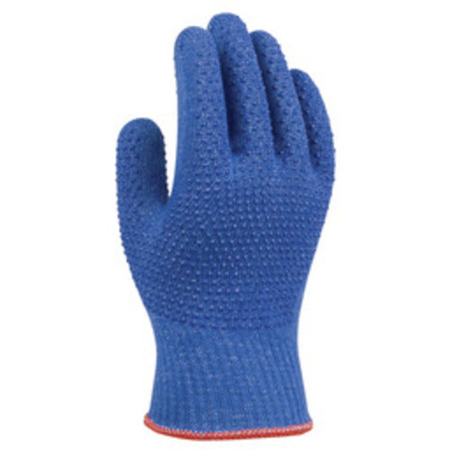 Cut resistant 10-gauge seamless cut-resistant engineered composite yarn PVC dotted both sides enhanced wet grip blue ANSI CUT LEVEL 4/medium - All Tool & Supply