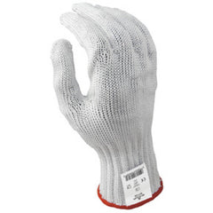 Cut resistant 7-gauge seamless knit engineered fiber w/four strands of stainless steel white ambidextrous ANSI CUT LEVEL 5/XL - All Tool & Supply