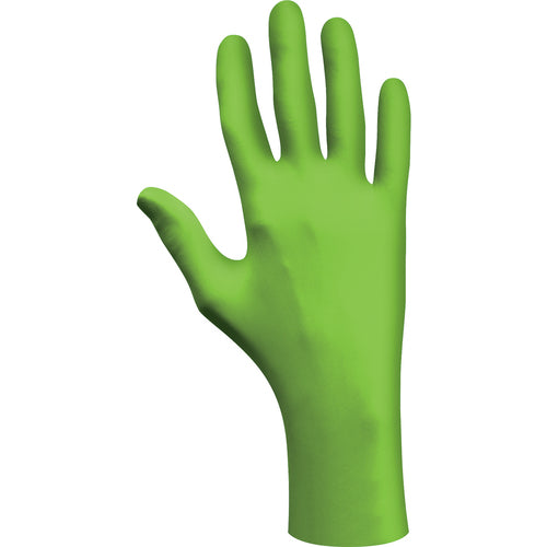 ‎Accelerator free disposable 100%-nitrile powder-free textured fingertips 9-1/2″ 4-mil rolled cuff green/extra small - All Tool & Supply