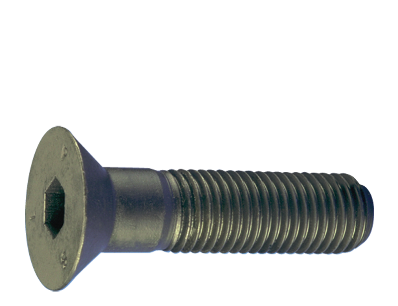 M10 - 1.50 x 20 - Black Finish Heat Treated Alloy Steel - Cap Screws - Flat Head - All Tool & Supply