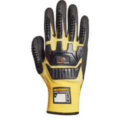 Impact and oil-resistant gloves with 360° cut protection