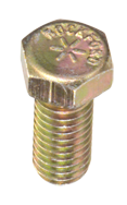 1/4-20 x 2 - Zinc / Yellow Plated Heat Treated Alloy Steel - Cap Screws - Hex - All Tool & Supply