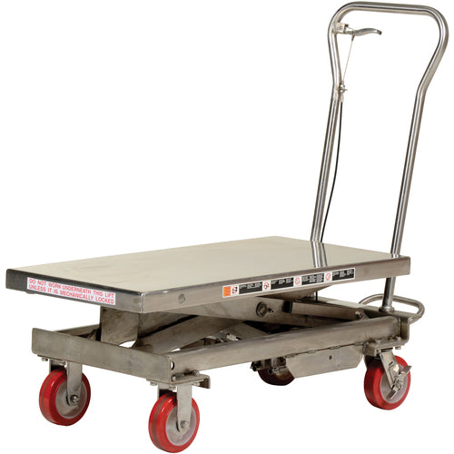 Stainless Steel Scissor Cart 1000 lbs - Exact Industrial Supply