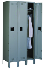 72"W x 18"D x 72"H Sixteen Person Locker (Each opn. To be 12"w x 18"d) with Coat Rod, w/6"Legs, Knocked Down - All Tool & Supply