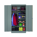 36"W x 18"D x 72"H Storage Cabinet with Adj. Shelves and Raisd Base - Welded Set Up - All Tool & Supply