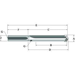 29020S-125L Straight T-A® Spade Blade Holder - Straight Flute- Series 2 - All Tool & Supply