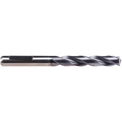 #12 Dia. × 6 mm Shank × 44 mm Flute Length × 82 mm OAL, 140°, TiAlN-TA14, 2 Flute, Coolant Thru, HE Solid Carbide Drill - All Tool & Supply