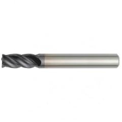 5/8x5/8x3x5-1/4 4FL Square Carbide End Mill-Round Shank-TiAlN - All Tool & Supply