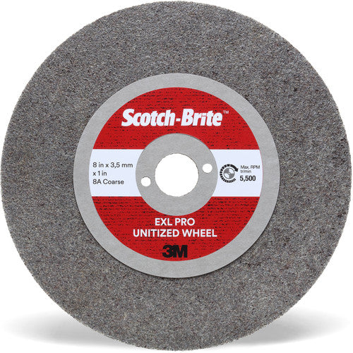 Scotch-Brite EXL PRO Unitized Wheel EX-UW 8A Coarse 3″ × 3.5 mm × 3/8″