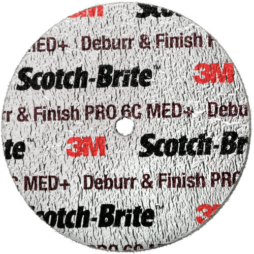 Scotch-Brite Deburr and Finish PRO Unitized Wheel 3″ × 1/2″ × 3/8″ 6C MED+