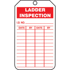 Ladder Status Tag, Ladder Inspection, 25/Pk, Cardstock - All Tool & Supply