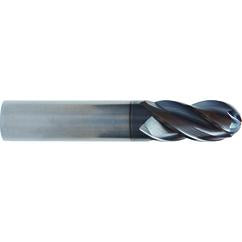 7/16x7/16x1/2x2-1/2 4 Flute Ball Nose TuffCut® XT HP End Mill ALtima® Blaze Coated - All Tool & Supply