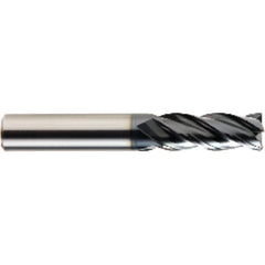 3/16″ Dia. × 3/16″ Shank × 7/16″ DOC × 2″ OAL, Carbide, TiAlN, 4 Flute, Round, Corner Radius, Solid End Mill - All Tool & Supply