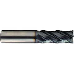 3/16″ Dia. × 3/16″ Shank × 7/16″ DOC × 2″ OAL, Carbide, TiAlN, 4 Flute, Round, Square, Solid End Mill - All Tool & Supply