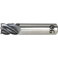 ‎VGM5-010000CR0.09-L - 1″ Dia. × 1″ Shank × 4″ DOC × 7″ OAL, Carbide, EXO, 5 Flute, 0.09″ Corner Radius, End Mill - Exact Industrial Supply