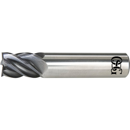 ‎VGM5-010000CR0.19-R - 1″ Dia. × 1″ Shank × 3″ DOC × 6″ OAL, Carbide, EXO, 5 Flute, 0.19″ Corner Radius, End Mill - Exact Industrial Supply