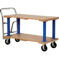 Double Deck Hardwood Platform Cart 24 × 48 - Exact Industrial Supply