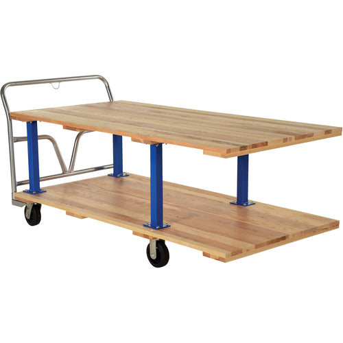 Double Deck Hardwood Platform Cart 36 × 72 - Exact Industrial Supply