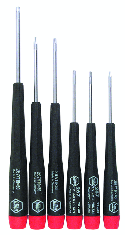 6 Piece - T6; T7; T8 x 40mm; T9; T10 x 50mm; T15 x 60mm - Precision Torx Screwdriver Set - All Tool & Supply