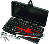 Master Tech 65 Piece Set - ESD Handle, MIni Ratchet and MicroBits In Metal Storage Box - All Tool & Supply