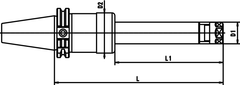 CAT 50 x PG 25 x 4 H CAT powRgrip Toolholder - All Tool & Supply