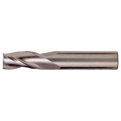 ‎1/8″ × 1/8″ × 1/2″ × 1-1/2″ RHS / RHC Solid Carbide 3-Flute Square End Single End General Purpose End Mill - Bright - Exact Industrial Supply