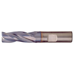 ‎1/8″ × 1/8″ × 1/4″ × 1-1/2″ RHS / RHC Solid Carbide 3-Flute Square End High-Performance End Mill for Steel and Stainless Steel - TiAlN