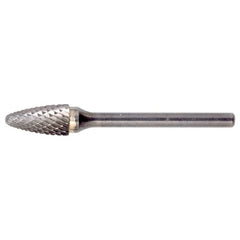 SF-53 Double Cut Solid Carbide Bur-Round Nose Tree Shape - Exact Industrial Supply