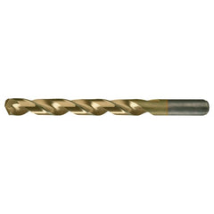 #15 RHS / RHC HSS-CO 8% (M42) 135 Degree Split Point Heavy Duty Cobalt Drill - TiN - Exact Industrial Supply