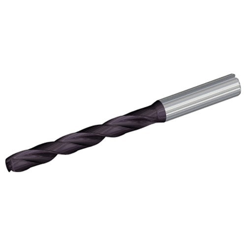 5/8″ Dia. × 0.63″ Shank × 8.86″ Flute Length × 10.91″ OAL, 12xD, TiAlN, 2xD Flute, Coolant Thru, 3MT Solid Carbide Drill - Exact Industrial Supply