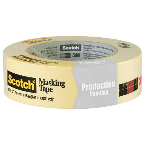 ‎Scotch Contractor Grade Masking Tape 2020-24AP9 0.94″ × 60.1 yd (24mm × 55m) - All Tool & Supply