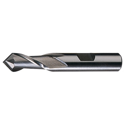 ‎9/16″ × 1/2″ × 1-1/8″ × 3-1/8″ RHS / RHC HSS HSS Single End 2-Flute Center Cutting End Mill - TiCN - Exact Industrial Supply