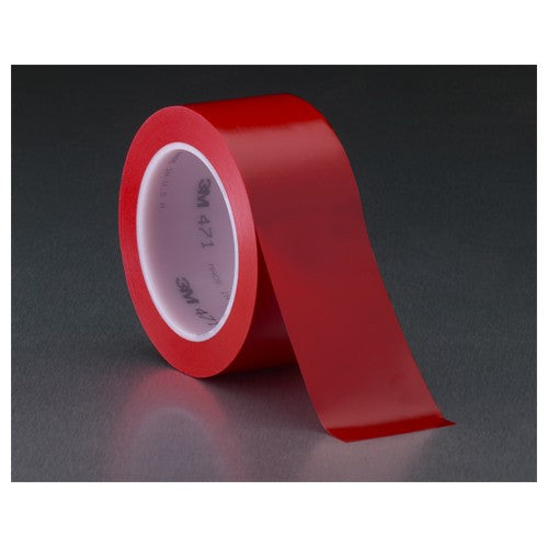 3M Vinyl Tape 471 Red 1/2″ × 36 yd 5.2 mil Individually Wrapped Conveniently Packaged - All Tool & Supply