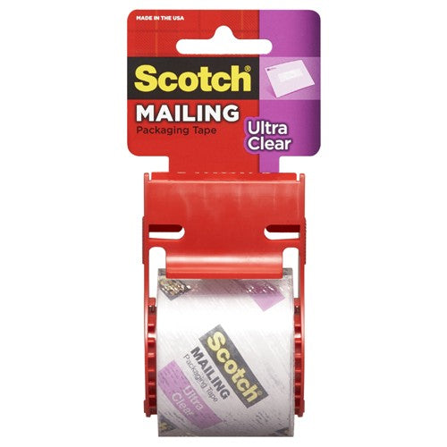 Scotch Ultra Clear Packaging Mailing Packaging Tape with dispenser 141L 1.88″ × 1000″ (48 mm × 25.4 m) - All Tool & Supply