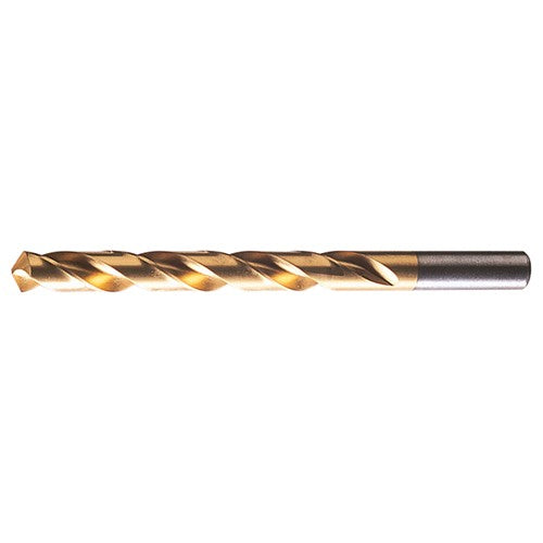 #14 RHS / RHC HSS 118 Degree Radial Point General Purpose Jobber Length Drill - TiN - Exact Industrial Supply