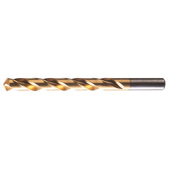 #14 RHS / RHC HSS 118 Degree Radial Point General Purpose Jobber Length Drill - TiN - Exact Industrial Supply