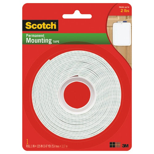 Scotch Indoor Double-Sided Mounting Tape 314S-MED 1″ × 125″ (2.54 cm × 3.17 m) - All Tool & Supply